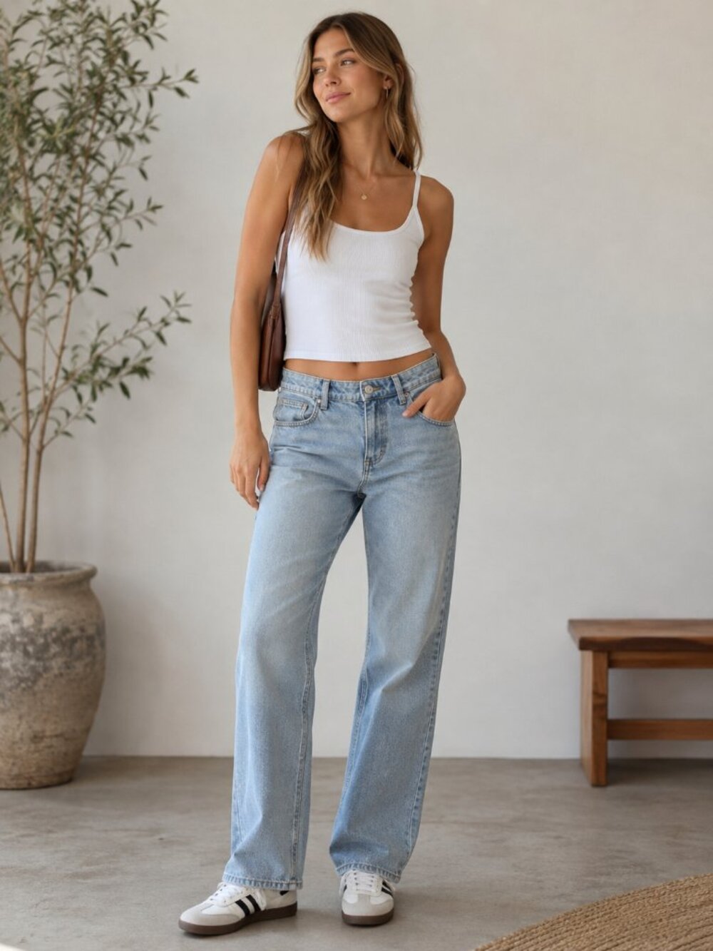 Cotton On Women's 28 Light Wash Low Rise Straight Leg Jeans 100% Cotton Y2K 1333